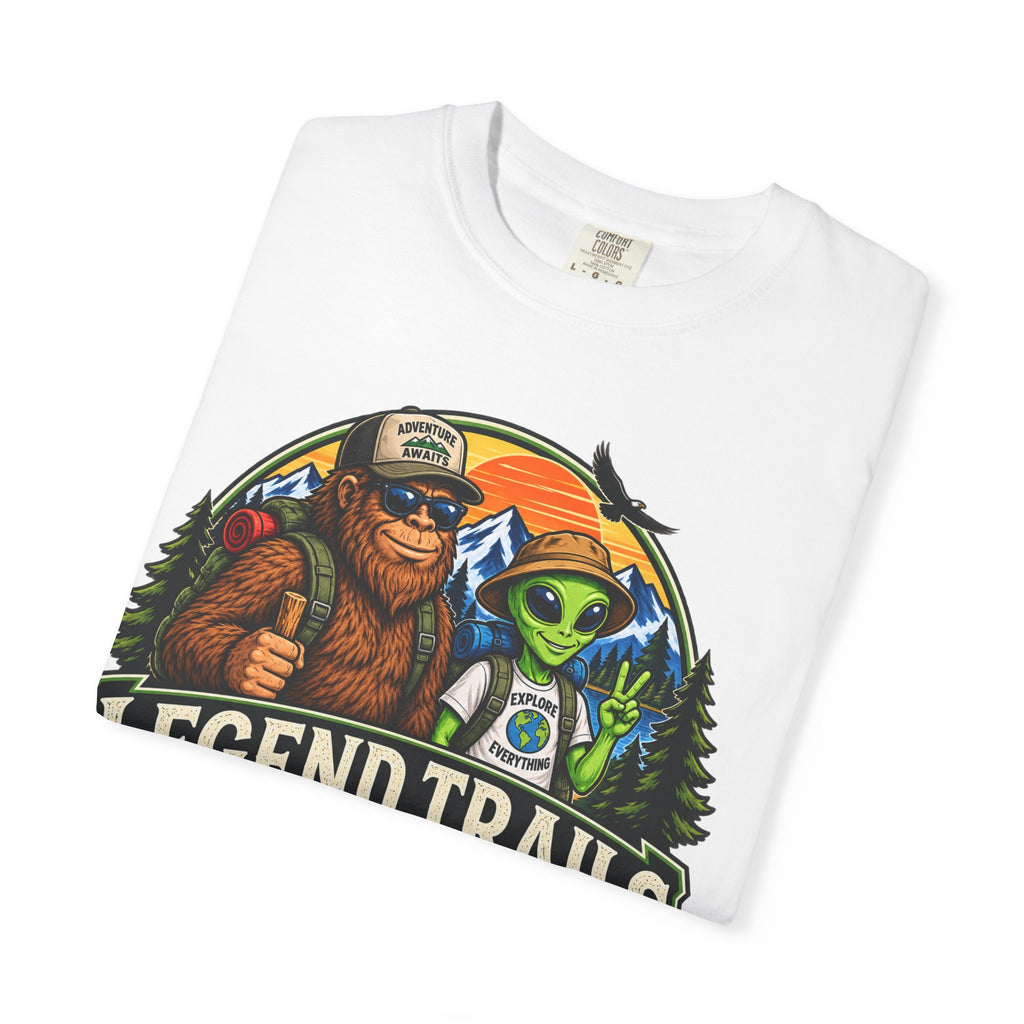 Legend Trails T-Shirt — Bigfoot & Alien Adventure Graphic Tee