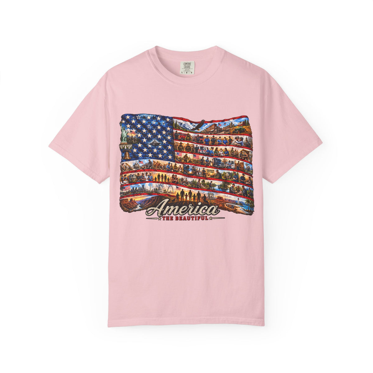 Patriotic 'America the Beautiful' Flag T-Shirt