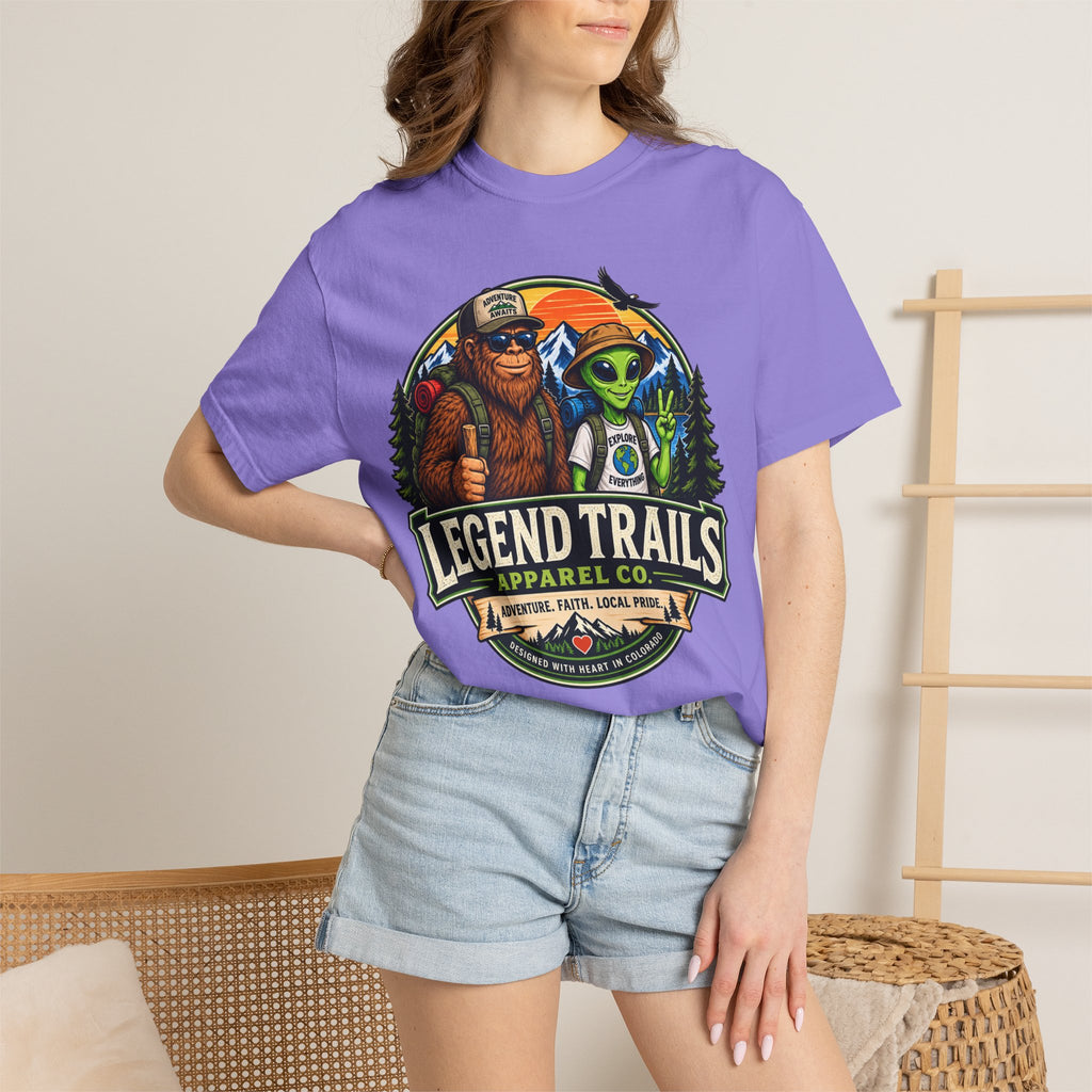 Legend Trails T-Shirt — Bigfoot & Alien Adventure Graphic Tee