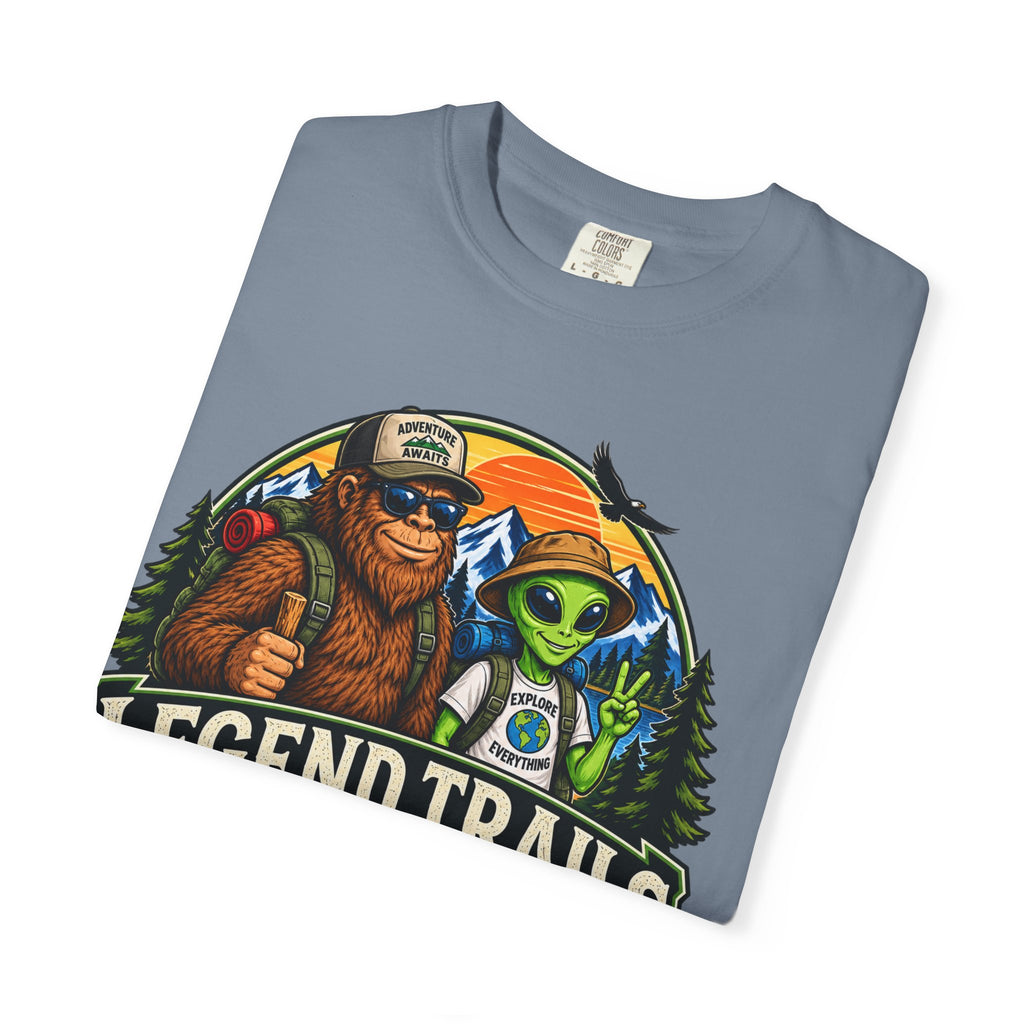 Legend Trails T-Shirt — Bigfoot & Alien Adventure Graphic Tee