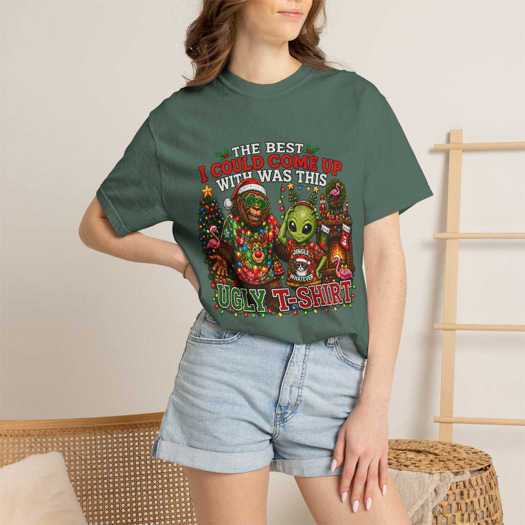 Ugly Christmas T-Shirt — 'I Could Come Up With An Elfier Design But This Is My Ugly T-Shirt' Holiday Tee