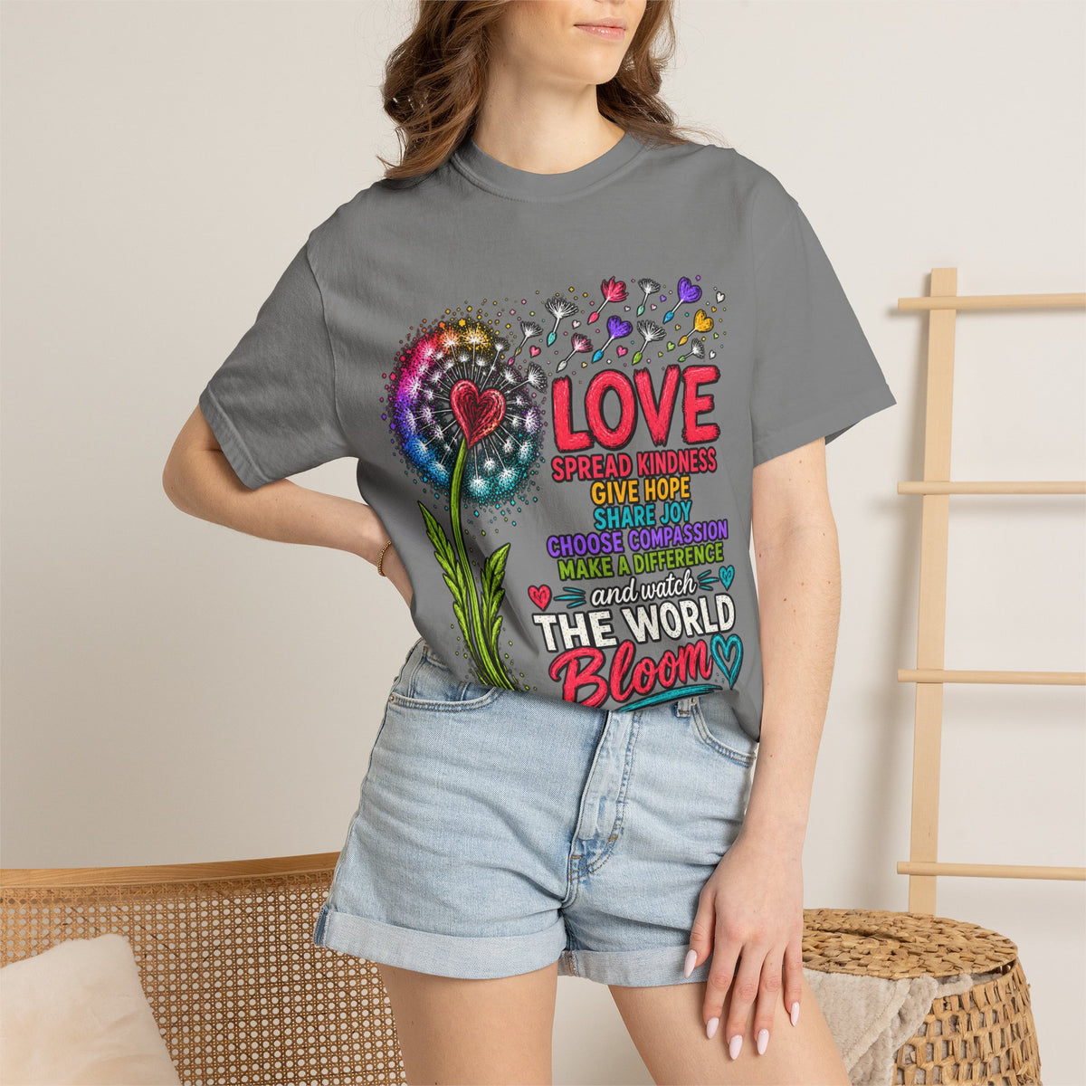 Love Blooms Floral Graphic T-Shirt