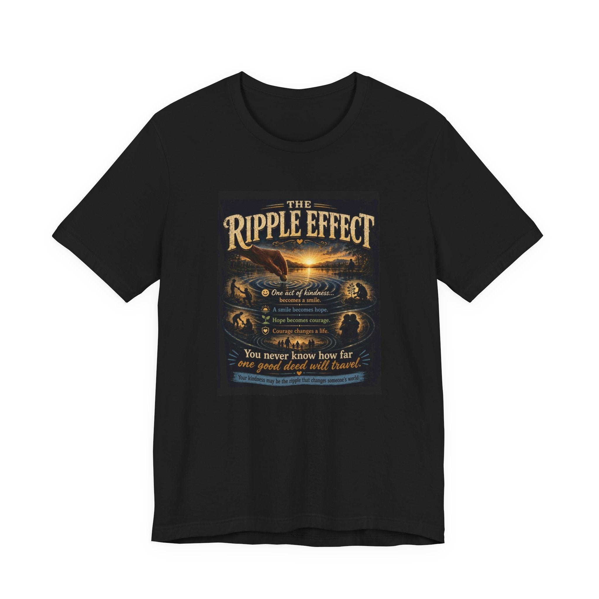 Ripple Effect T-Shirt — Inspirational Ocean Sunset Graphic Tee