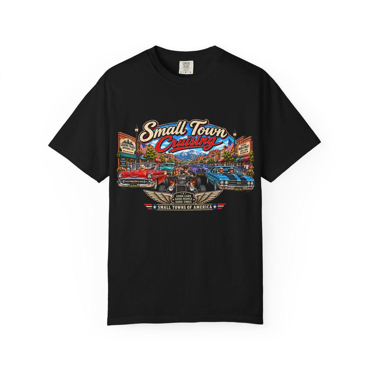 Small Town Cruising T-Shirt — Vintage Classic Car Scene Tee