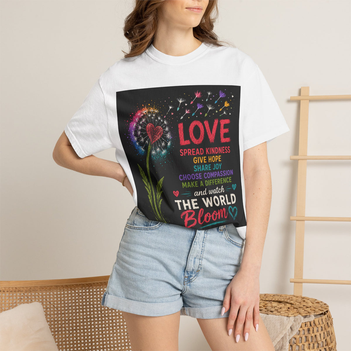 Love Blooms T-Shirt — Inspirational Kindness Quote Tee