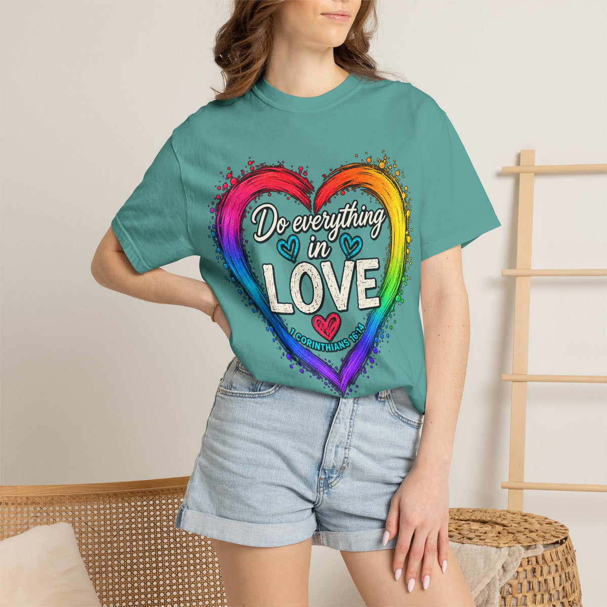 Everything in Love Rainbow Heart T-Shirt