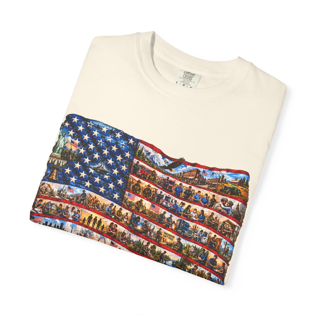 Patriotic 'America the Beautiful' Flag T-Shirt
