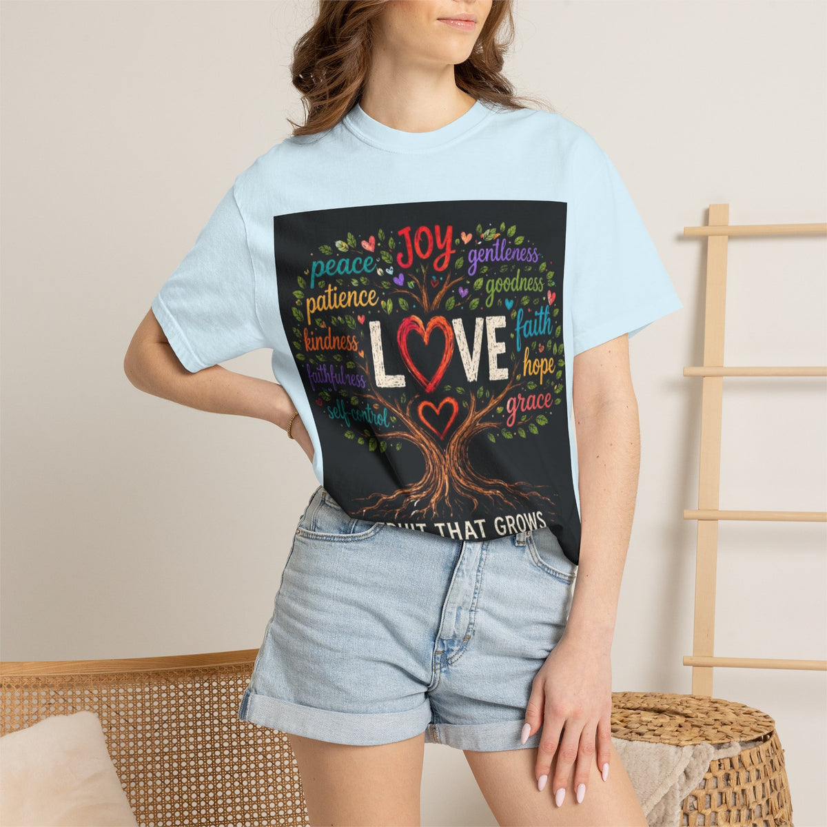 Love Tree T-Shirt — "Fruit That Grows From Love" Inspirational Faith Tee
