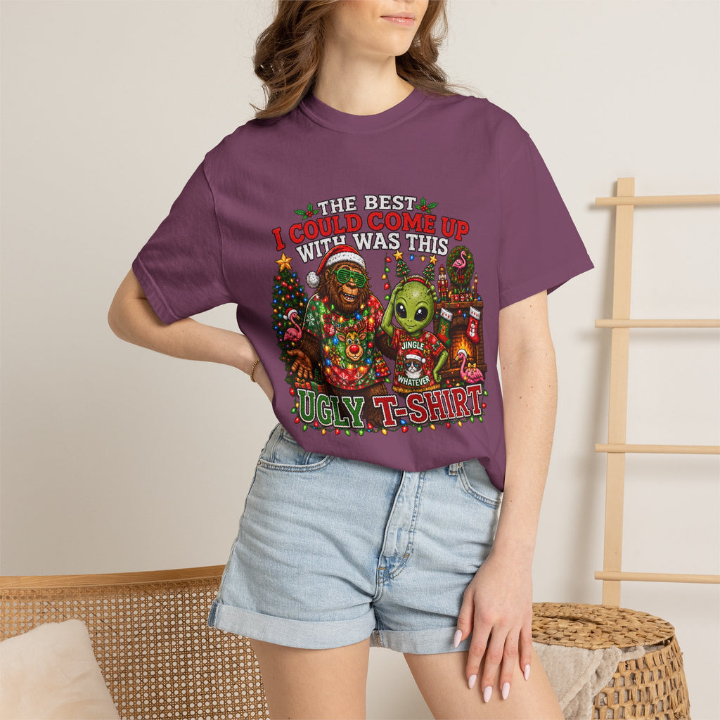 Ugly Christmas T-Shirt — 'I Could Come Up With An Elfier Design But This Is My Ugly T-Shirt' Holiday Tee