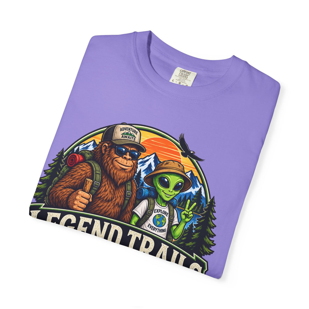 Legend Trails T-Shirt — Bigfoot & Alien Adventure Graphic Tee