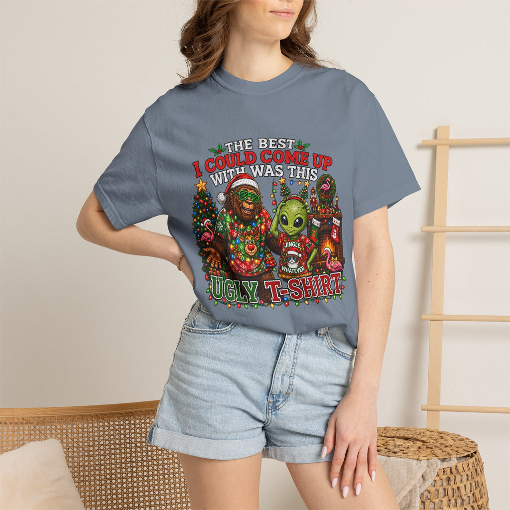 Ugly Christmas T-Shirt — 'I Could Come Up With An Elfier Design But This Is My Ugly T-Shirt' Holiday Tee