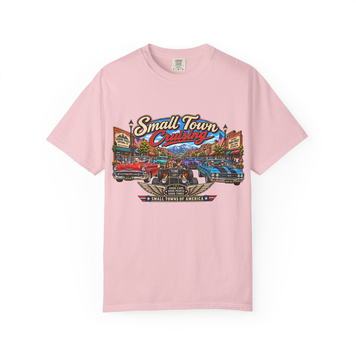 Small Town Cruising T-Shirt — Vintage Classic Car Scene Tee