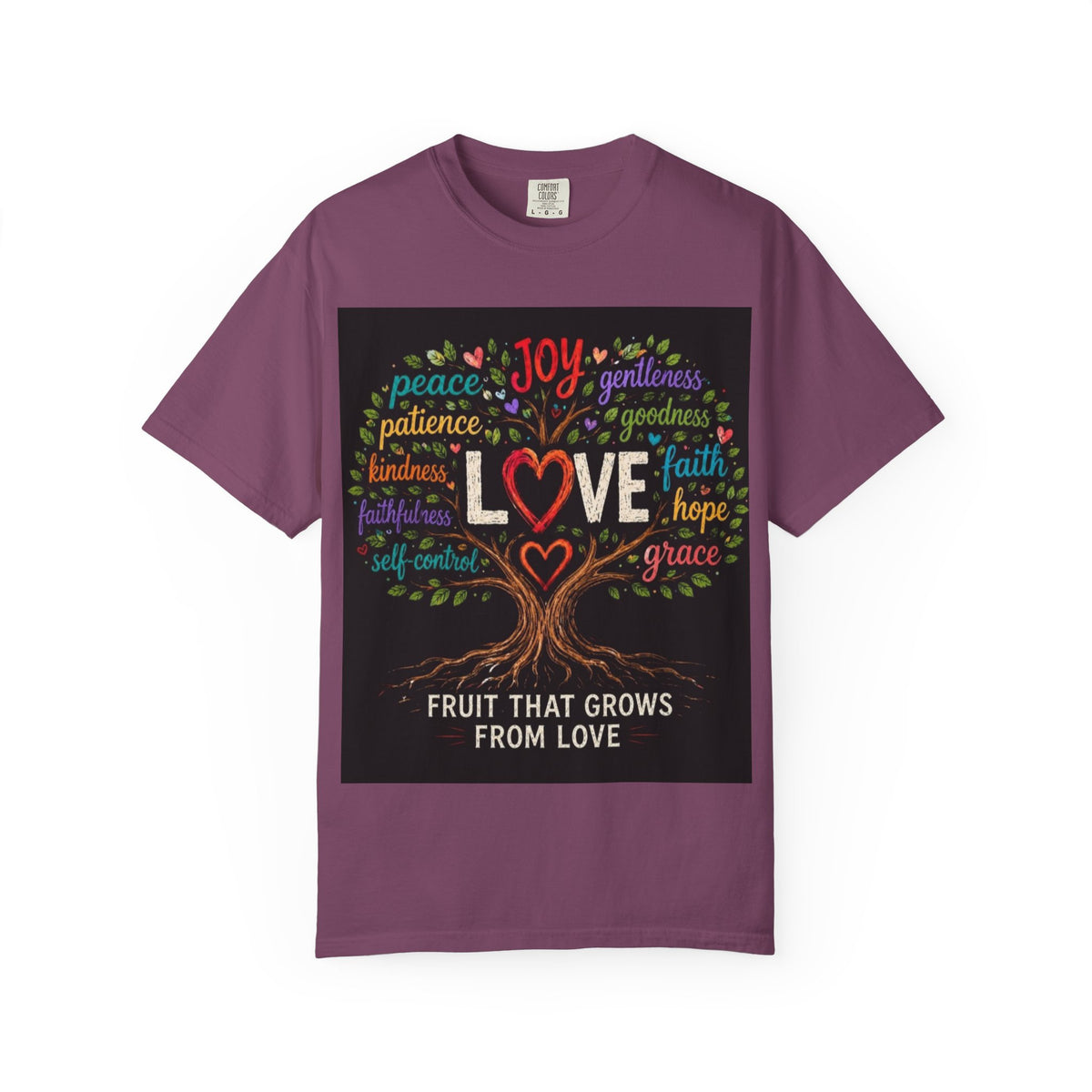 Love Tree T-Shirt — "Fruit That Grows From Love" Inspirational Faith Tee