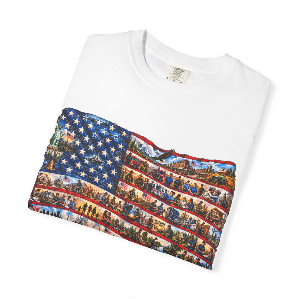 Patriotic 'America the Beautiful' Flag T-Shirt