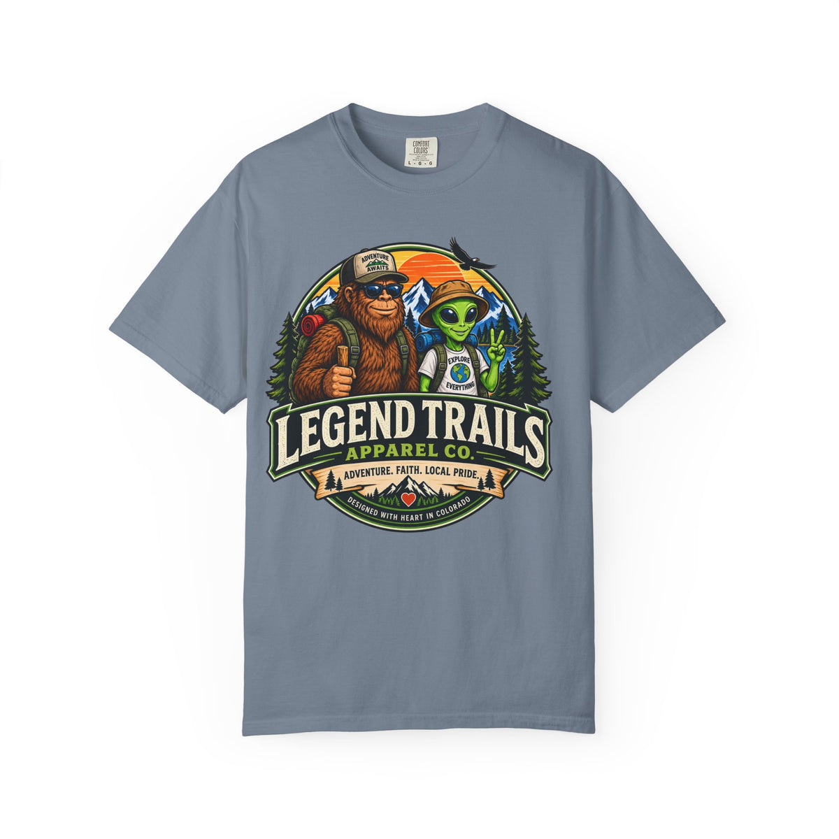 Legend Trails T-Shirt — Bigfoot & Alien Adventure Graphic Tee