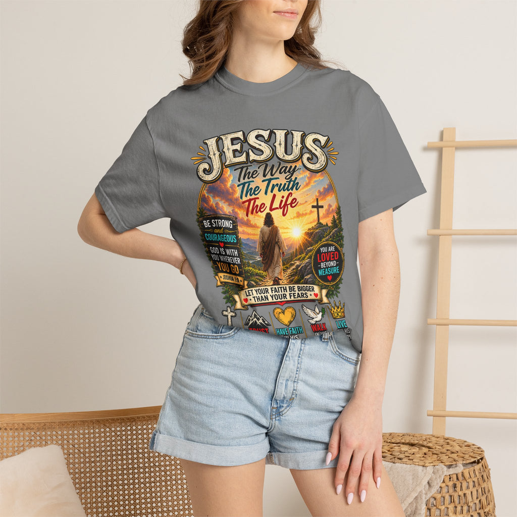 Jesus Faith T-Shirt — "Jesus: The Way, The Truth, The Life" Inspirational Christian Tee