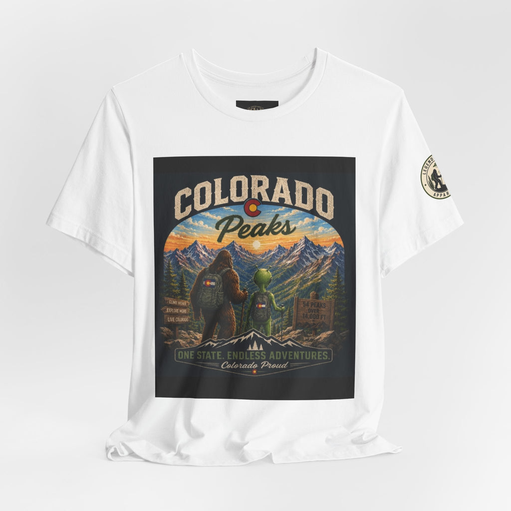 Colorado Peaks T‑Shirt — Retro Mountain Adventure Tee