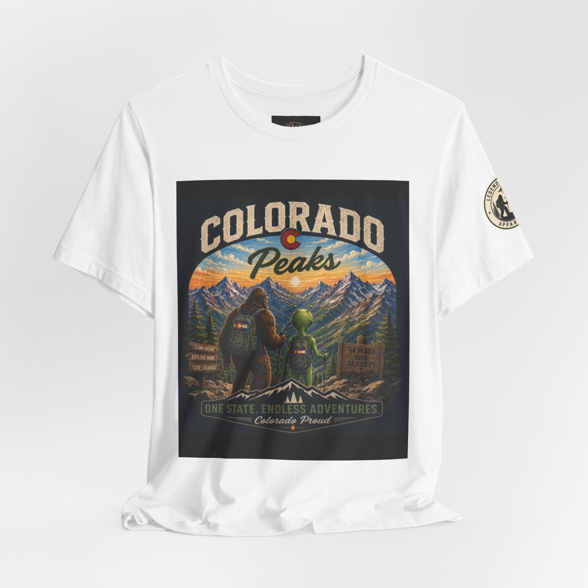 Colorado Peaks T‑Shirt — Retro Mountain Adventure Tee