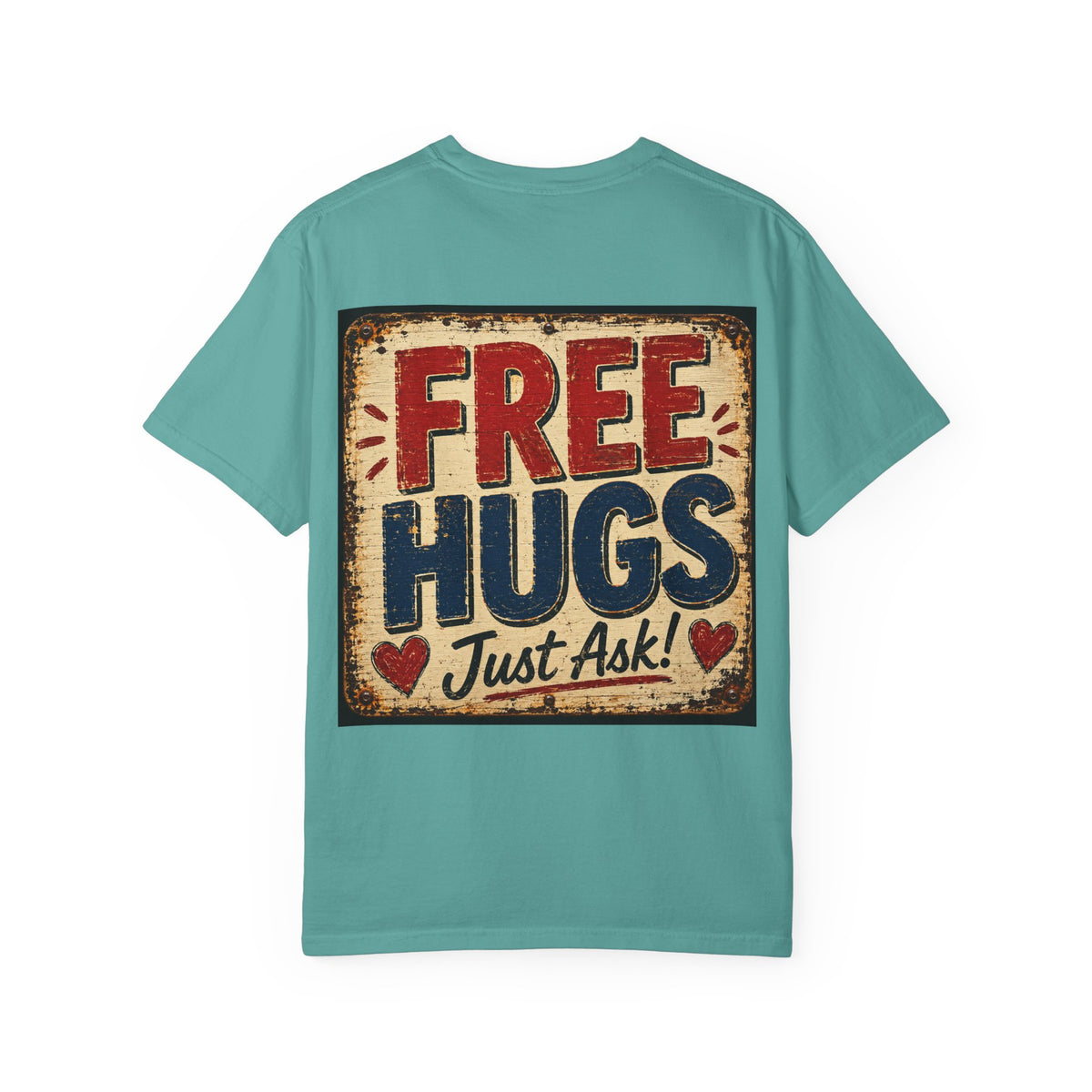 Free Hugs Vintage Graphic T-Shirt — "Free Hugs Just Ask" Comfort Tee
