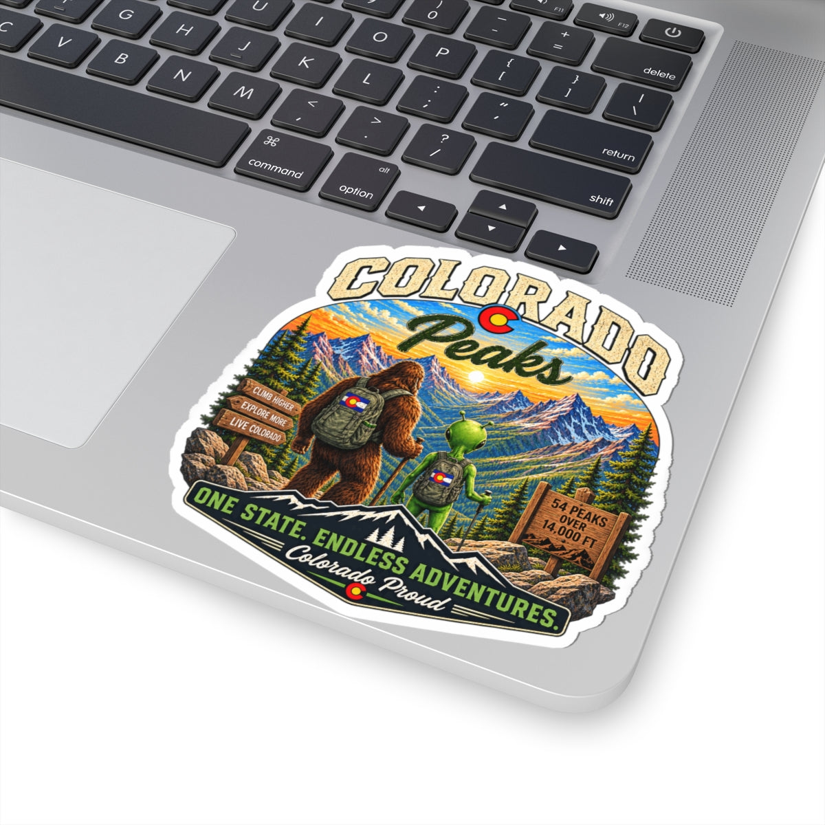 Colorado Peaks Sticker — One State, Endless Adventures Outdoor Decal