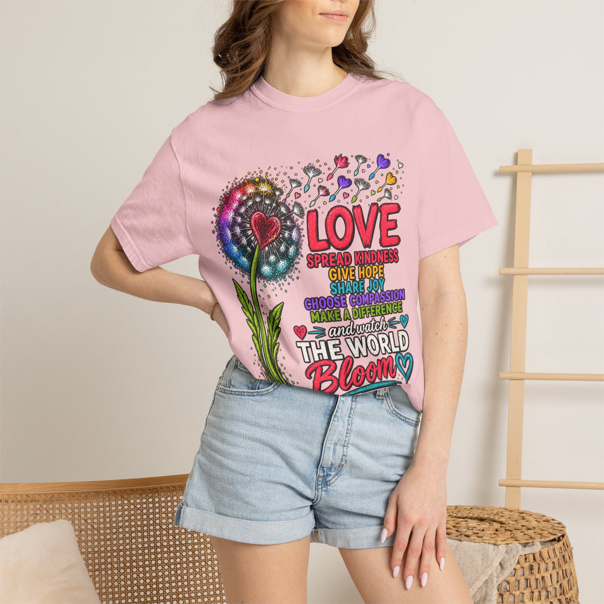 Love Blooms Floral Graphic T-Shirt