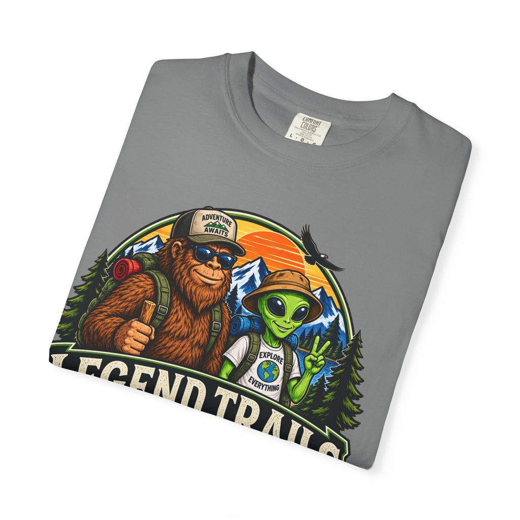Legend Trails T-Shirt — Bigfoot & Alien Adventure Graphic Tee