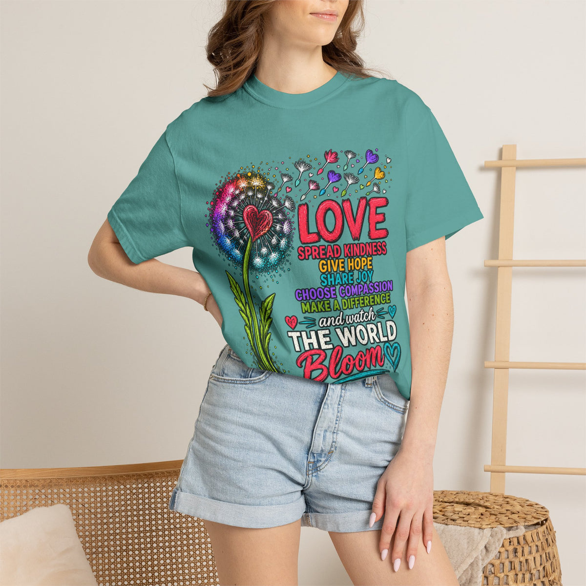 Love Blooms Floral Graphic T-Shirt