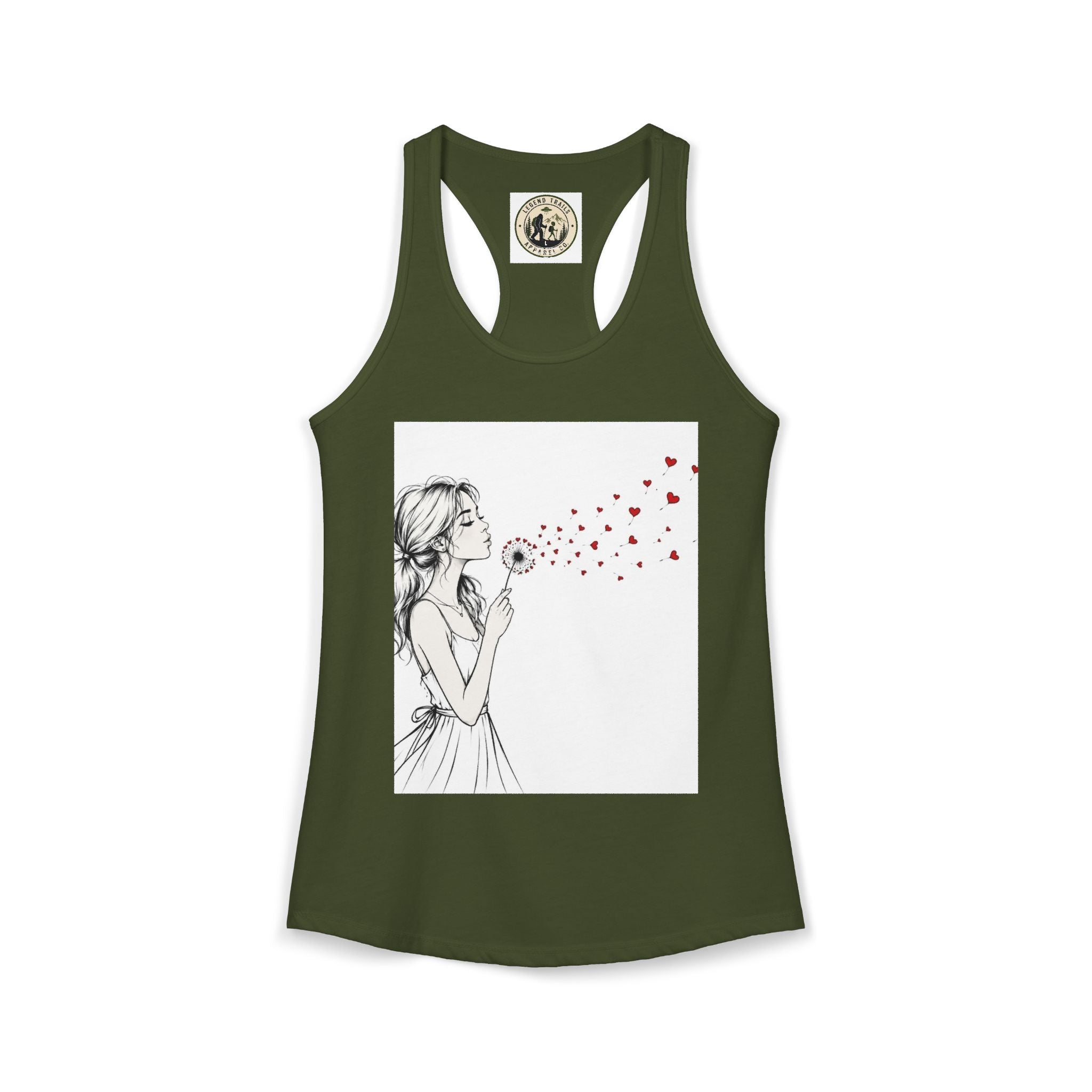 Women's Ideal Racerback Tank " SHARE THE LOVE"