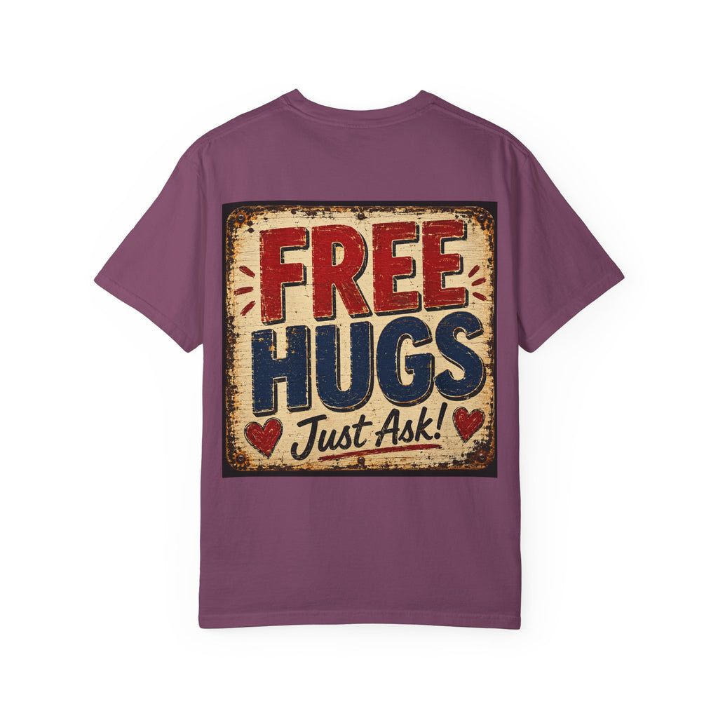 Free Hugs Vintage Graphic T-Shirt — "Free Hugs Just Ask" Comfort Tee
