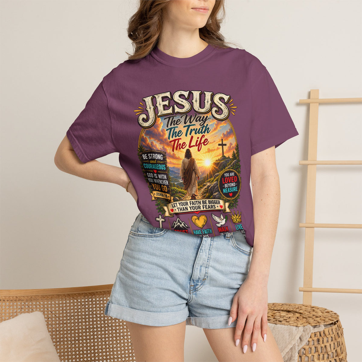 Jesus Faith T-Shirt — "Jesus: The Way, The Truth, The Life" Inspirational Christian Tee