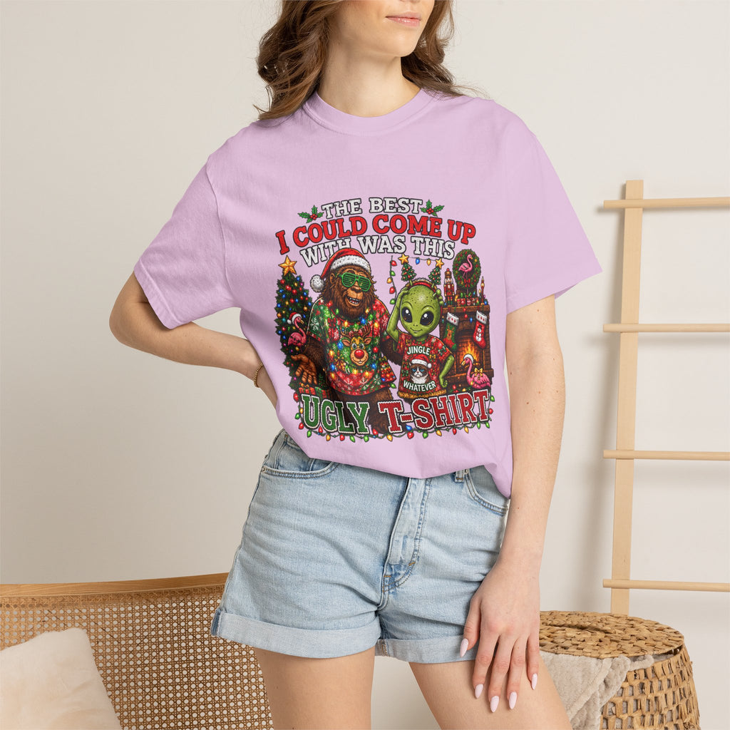 Ugly Christmas T-Shirt — 'I Could Come Up With An Elfier Design But This Is My Ugly T-Shirt' Holiday Tee