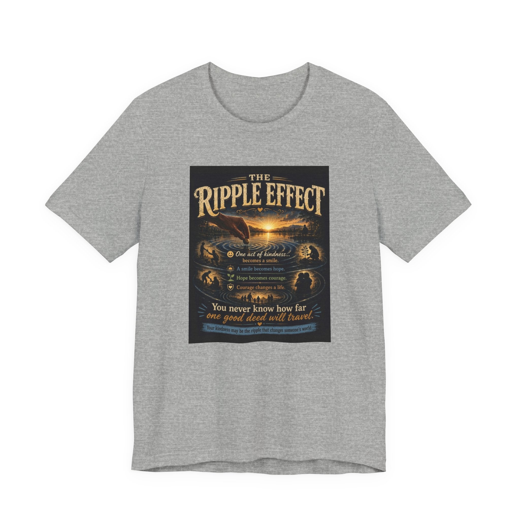 Ripple Effect T-Shirt — Inspirational Ocean Sunset Graphic Tee