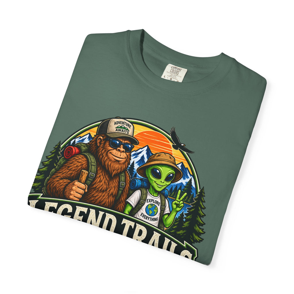 Legend Trails T-Shirt — Bigfoot & Alien Adventure Graphic Tee