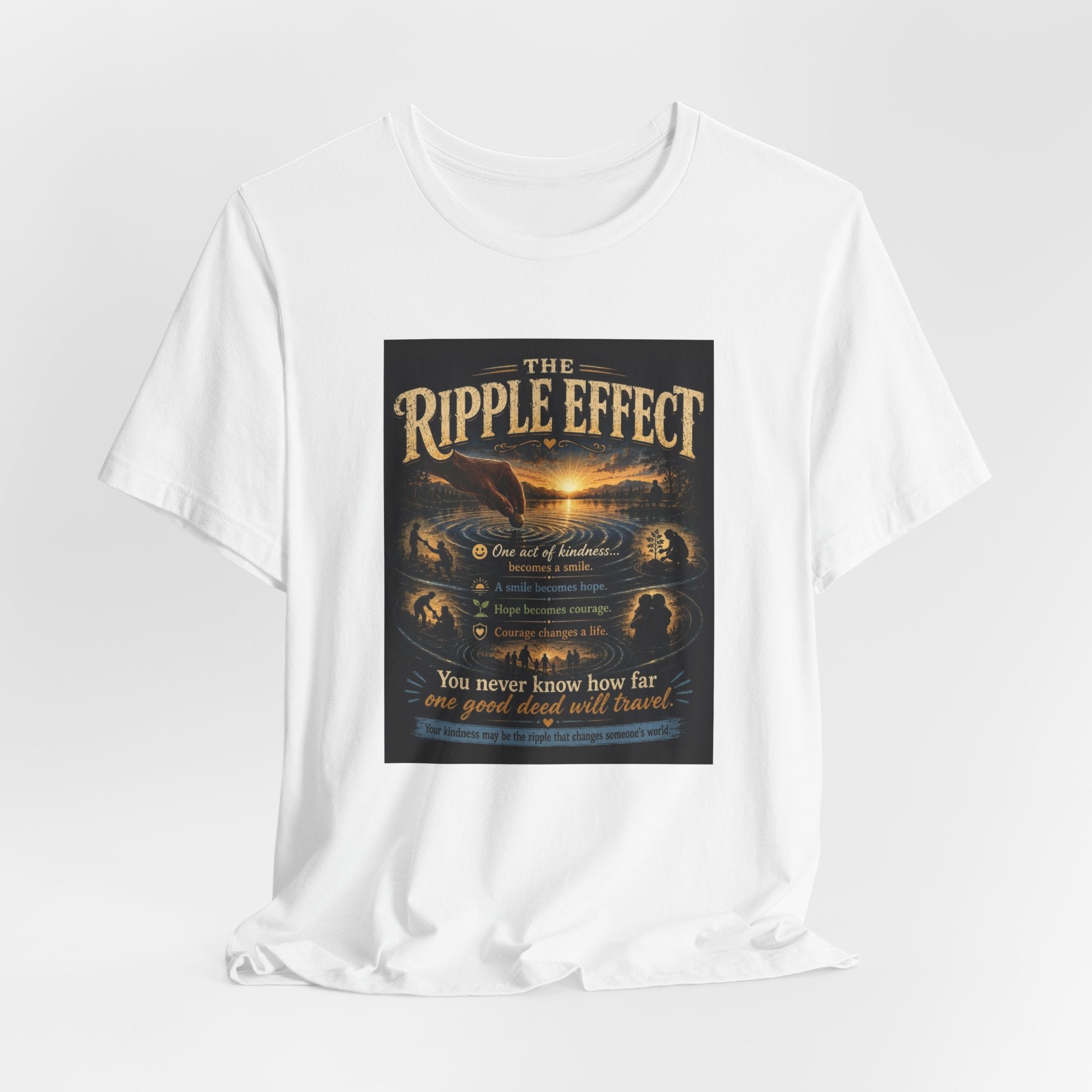 Ripple Effect T-Shirt — Inspirational Ocean Sunset Graphic Tee
