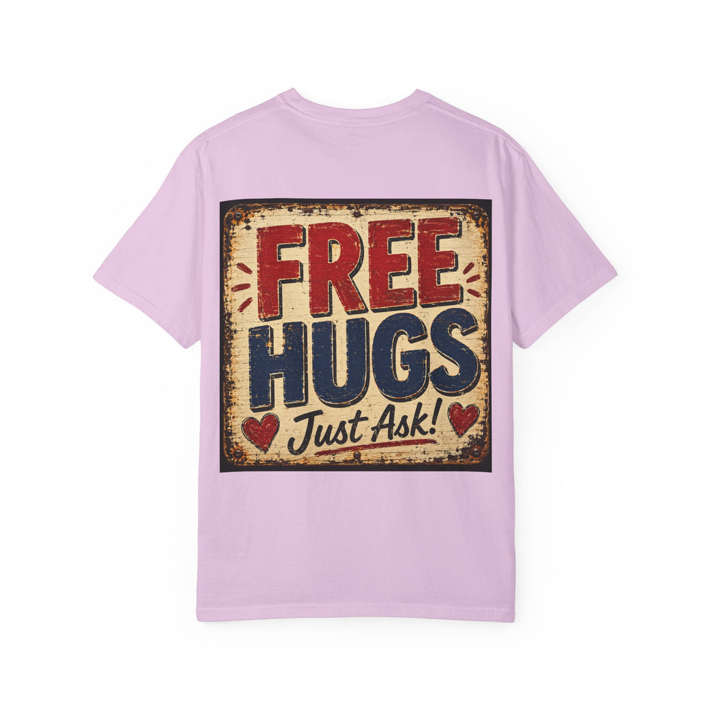 Free Hugs Vintage Graphic T-Shirt — "Free Hugs Just Ask" Comfort Tee