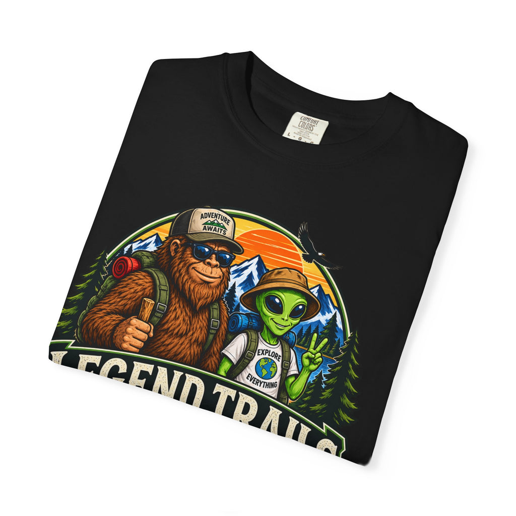 Legend Trails T-Shirt — Bigfoot & Alien Adventure Graphic Tee