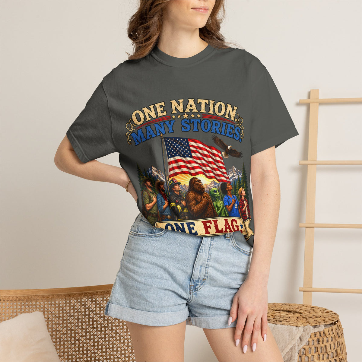 One Nation Many Stories One Flag T-Shirt