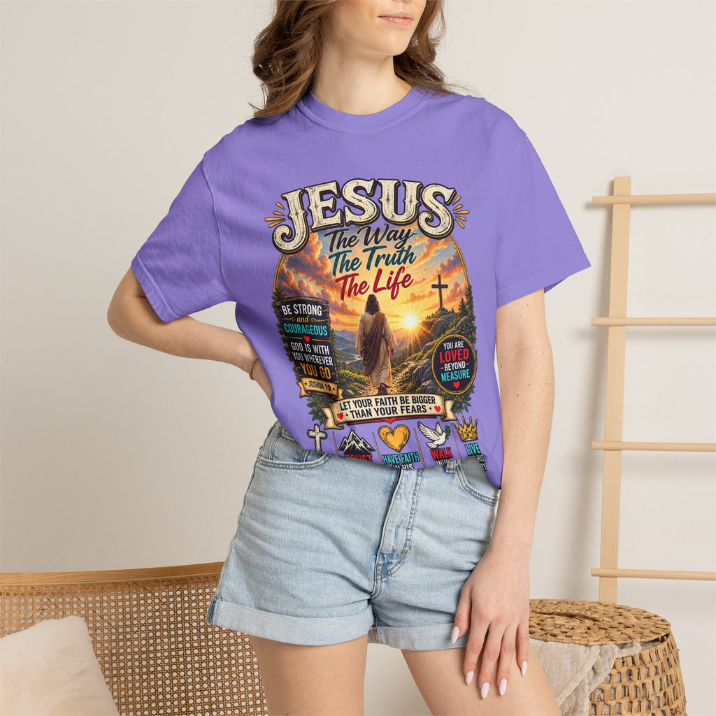 Jesus Faith T-Shirt — "Jesus: The Way, The Truth, The Life" Inspirational Christian Tee