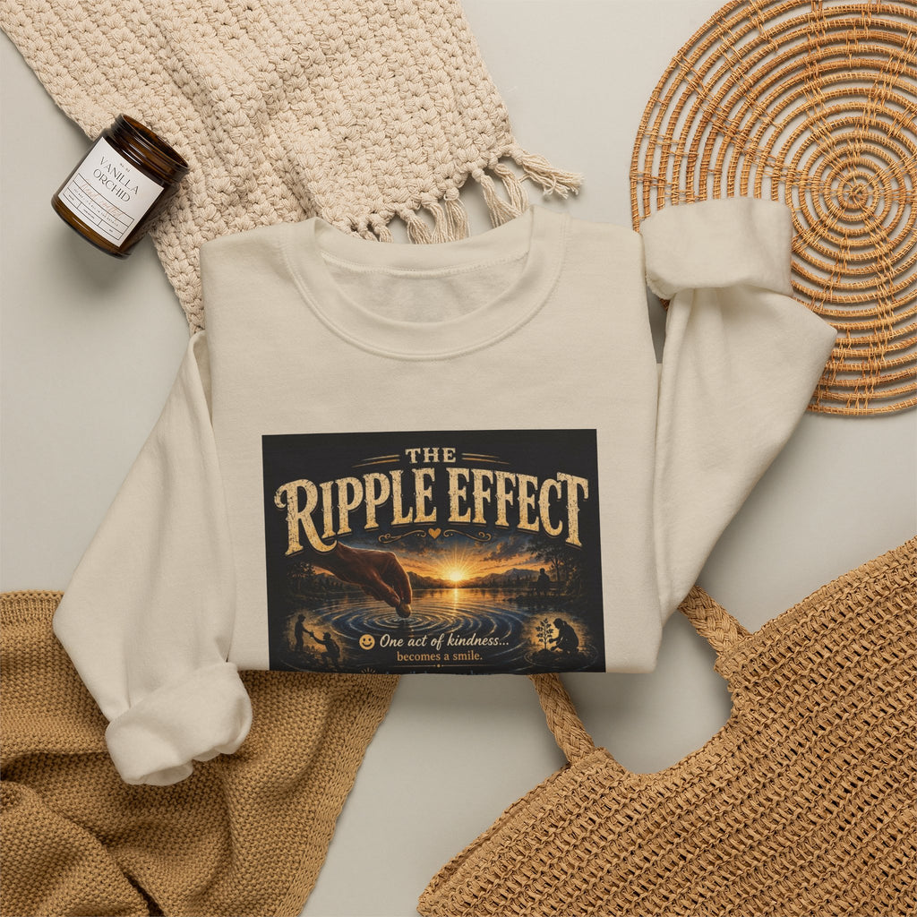 Crewneck Sweatshirt — "The Ripple Effect" Inspirational Graphic
