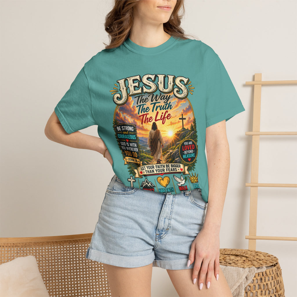 Jesus Faith T-Shirt — "Jesus: The Way, The Truth, The Life" Inspirational Christian Tee