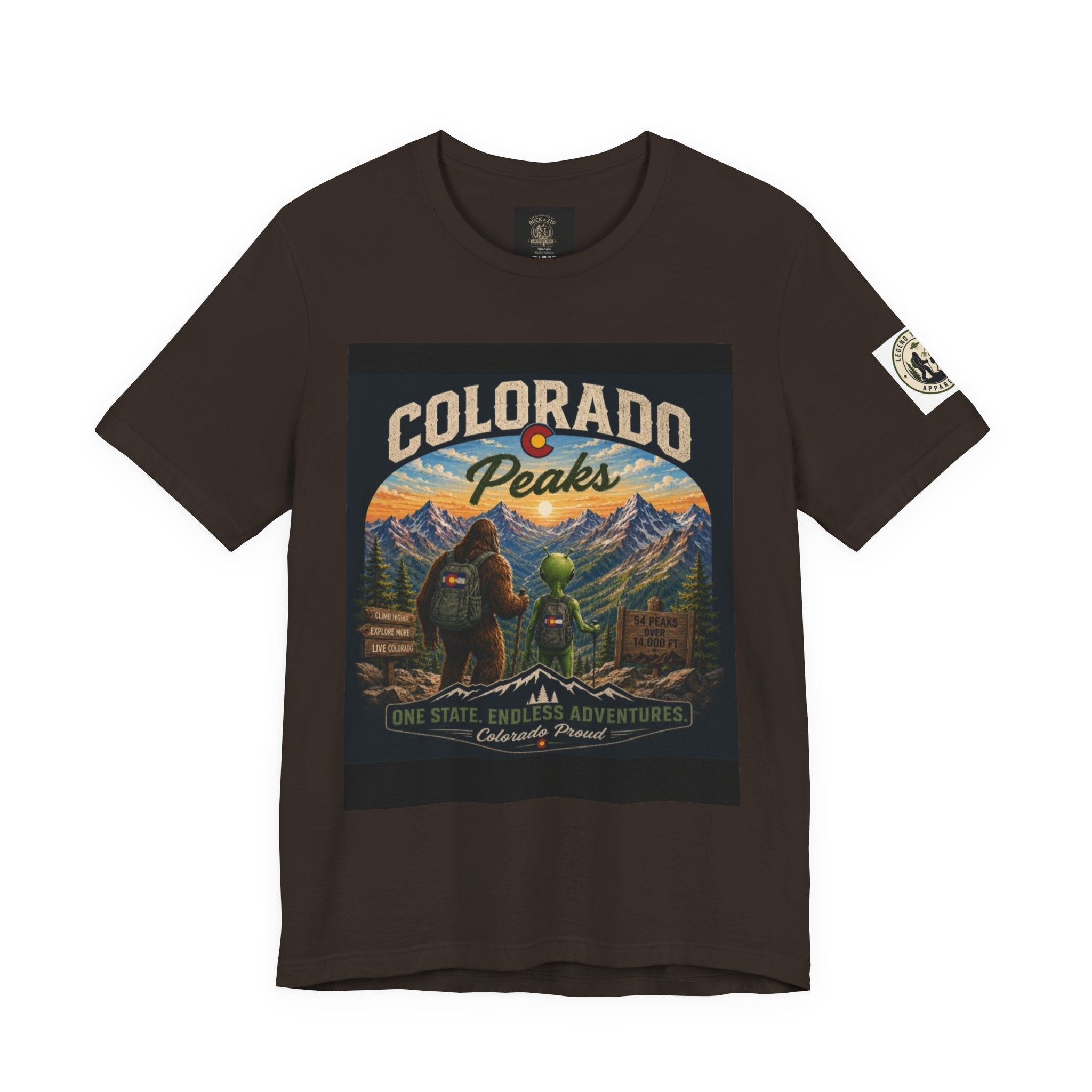Colorado Peaks T‑Shirt — Retro Mountain Adventure Tee