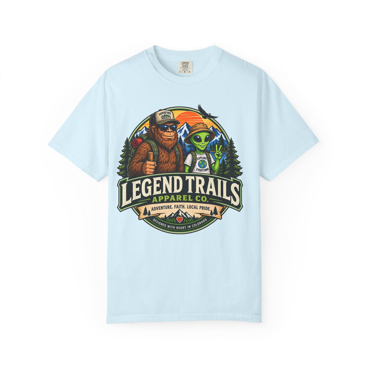 Legend Trails T-Shirt — Bigfoot & Alien Adventure Graphic Tee