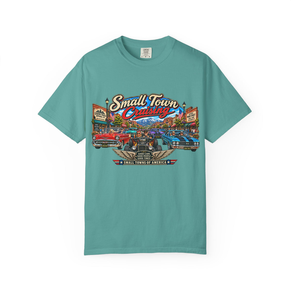 Small Town Cruising T-Shirt — Vintage Classic Car Scene Tee