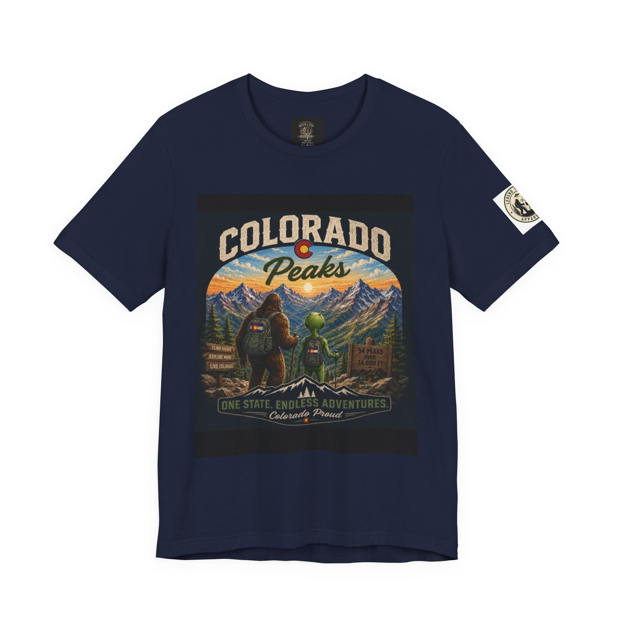 Colorado Peaks T‑Shirt — Retro Mountain Adventure Tee