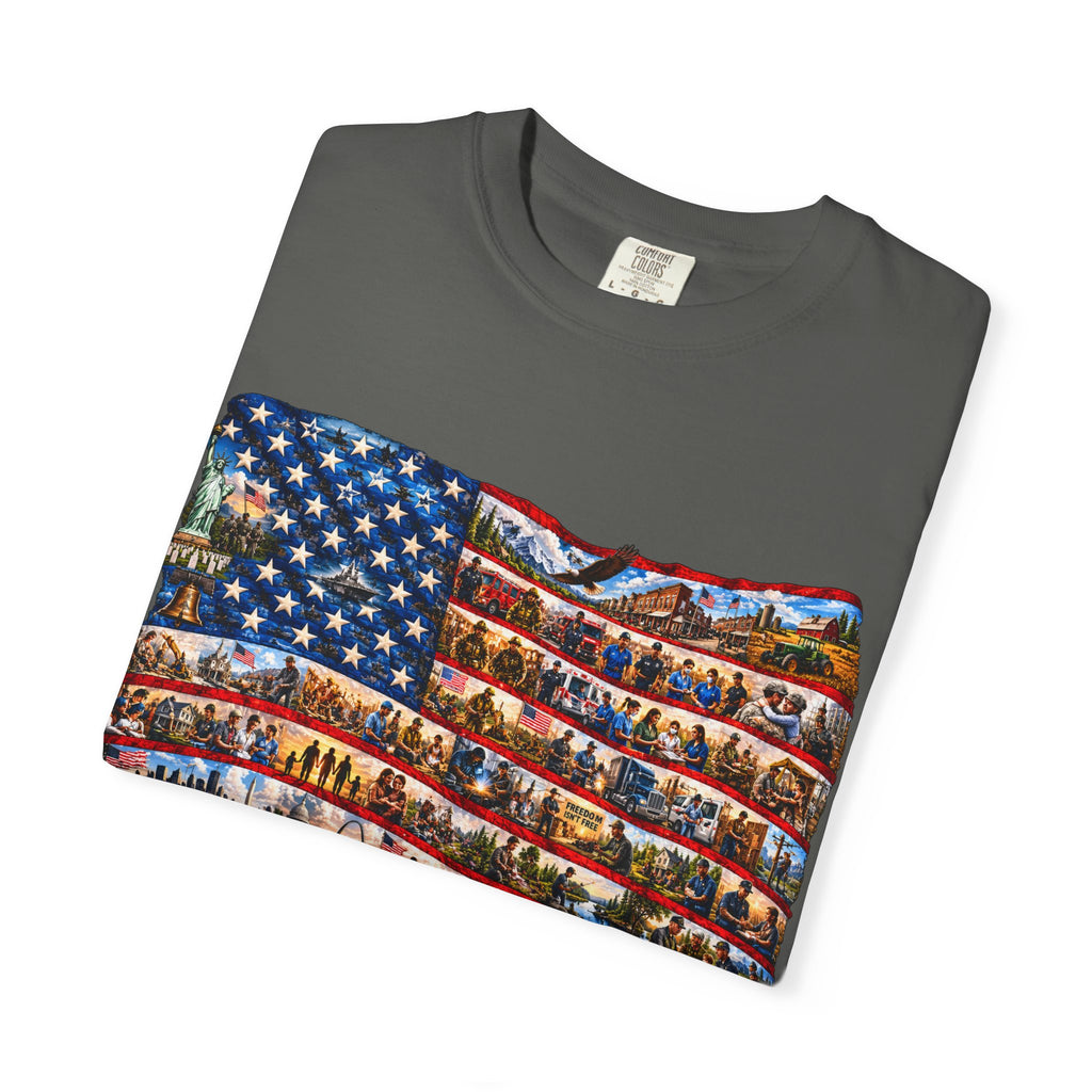 Patriotic 'America the Beautiful' Flag T-Shirt