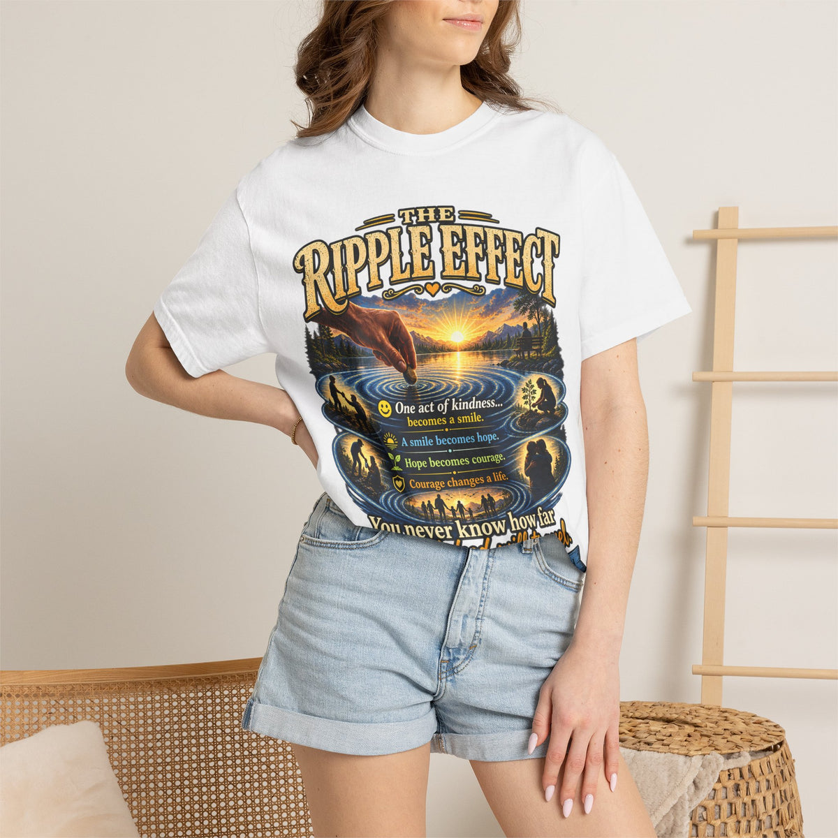 Ripple Effect T-Shirt — Inspirational Nature Graphic Tee