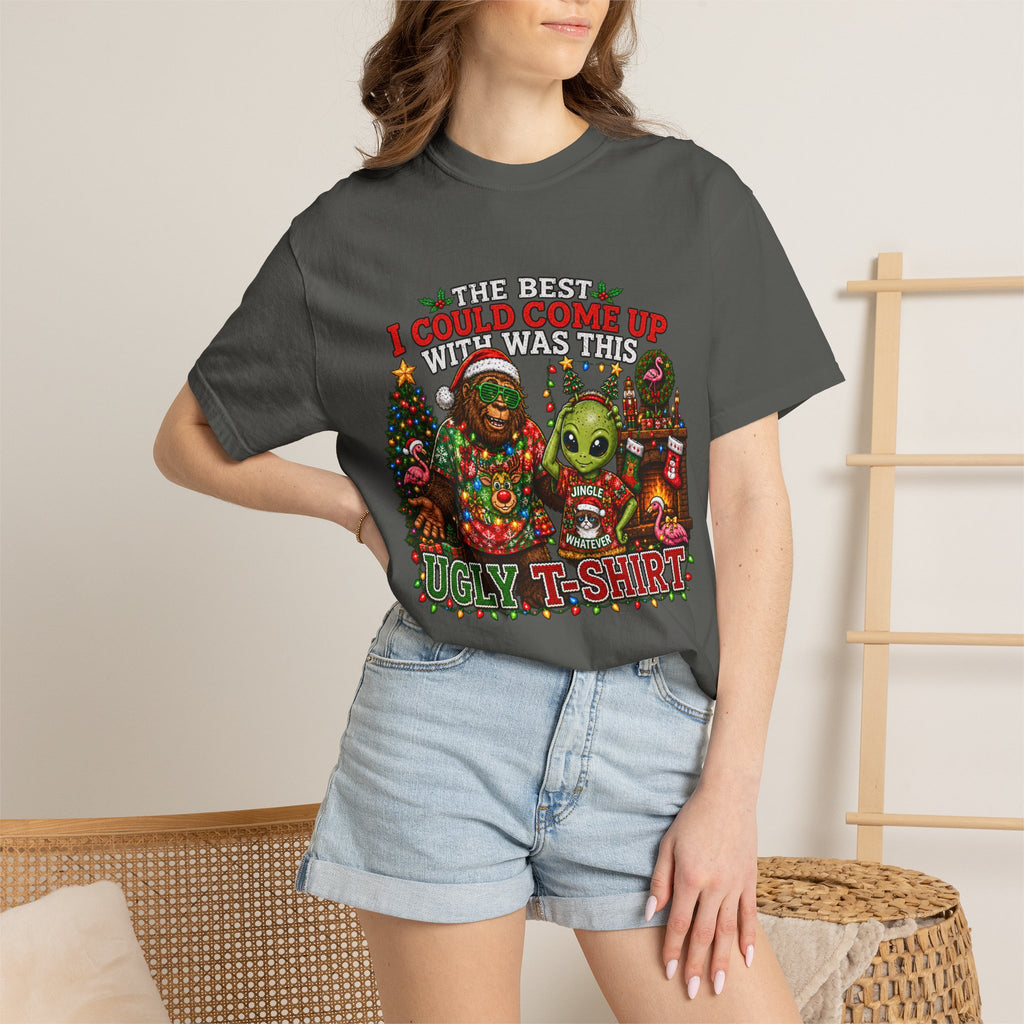 Ugly Christmas T-Shirt — 'I Could Come Up With An Elfier Design But This Is My Ugly T-Shirt' Holiday Tee