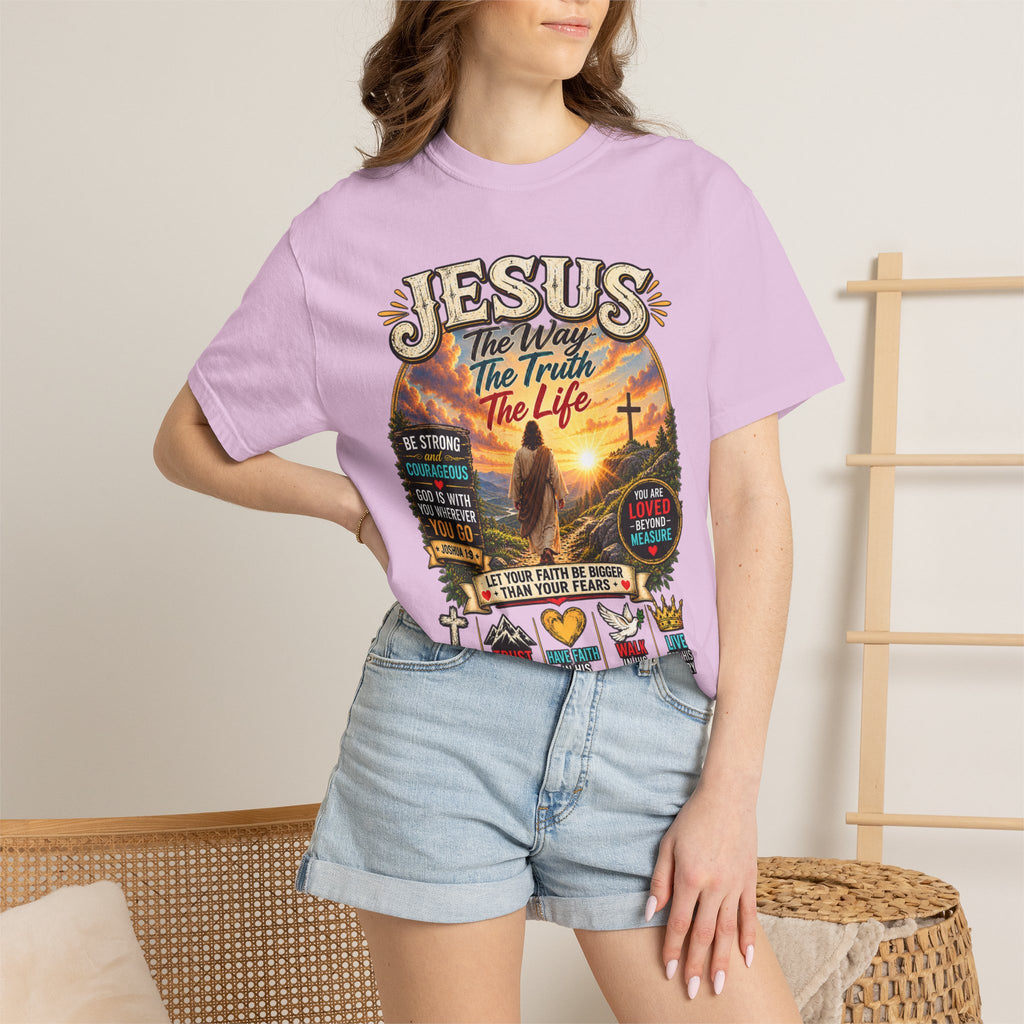 Jesus Faith T-Shirt — "Jesus: The Way, The Truth, The Life" Inspirational Christian Tee