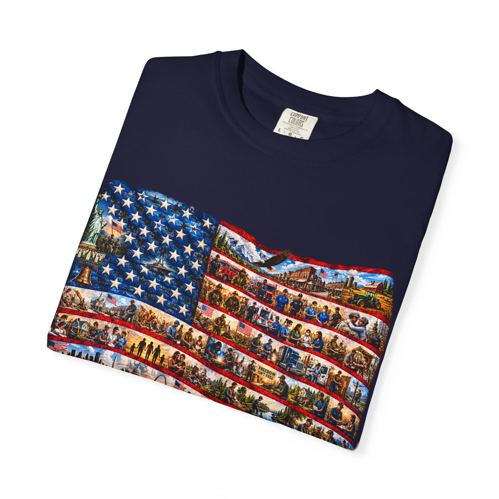 Patriotic 'America the Beautiful' Flag T-Shirt