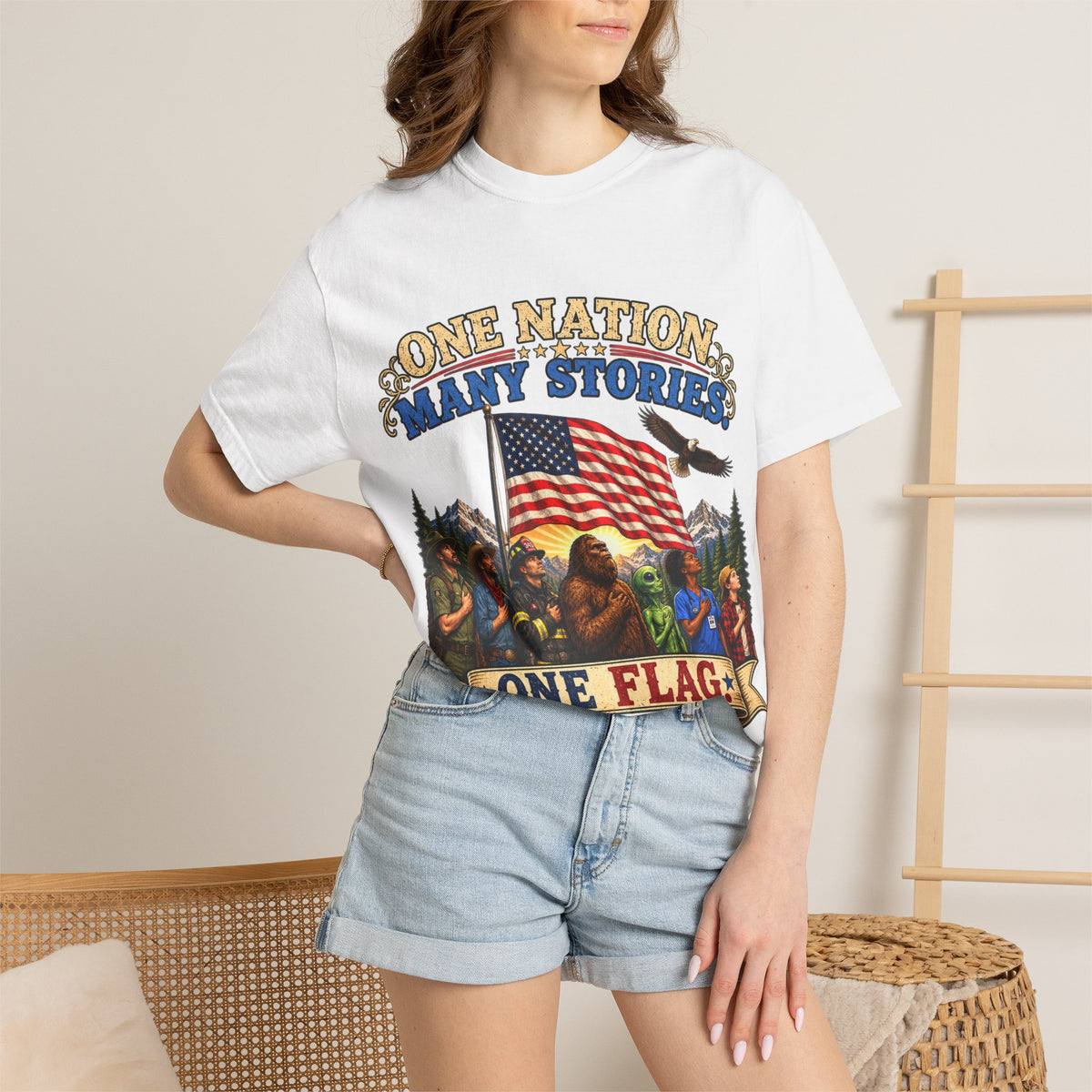 One Nation Many Stories One Flag T-Shirt